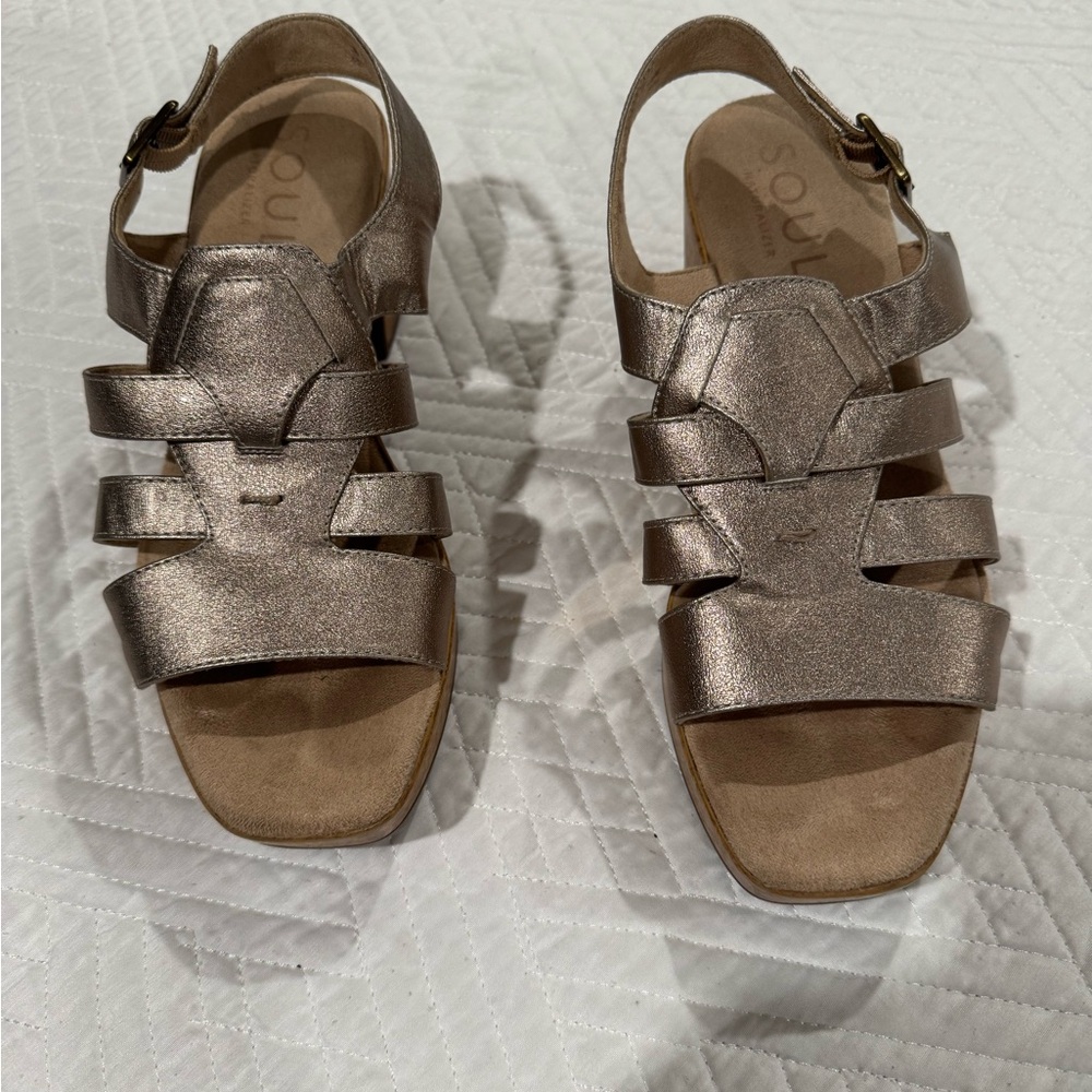 Naturalized Soul cork heel sandals 8.5 Wide